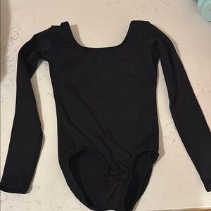 Kids Black Long Sleeve One Piece